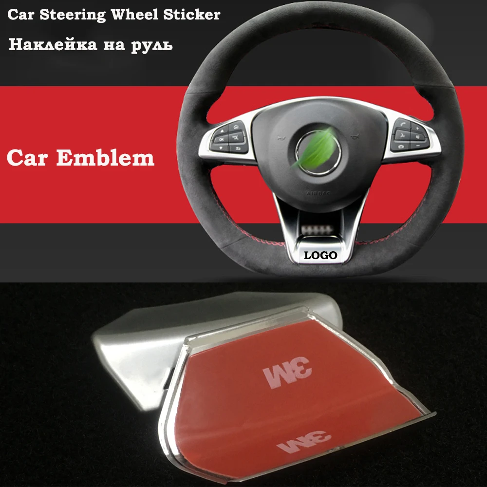 

Car Styling Steering Wheel Sticker for AMG Mercedes W212 W163 W210 W202 W717 CLA GLE GLC AMG Sticker Emblem Badge Stciker ABS