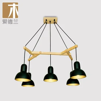 

Fashion Colorful Modern Wood Pendant Lights Lamparas Minimalist design shade Luminaire Dining Room Lights Pendant Lamp