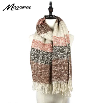 

2018 Classic Plaid Scarf Women Long Soft Knitting Warm Winter Shawl Fashion Acrylic Echarpe Ponchos and Cape Wholesale