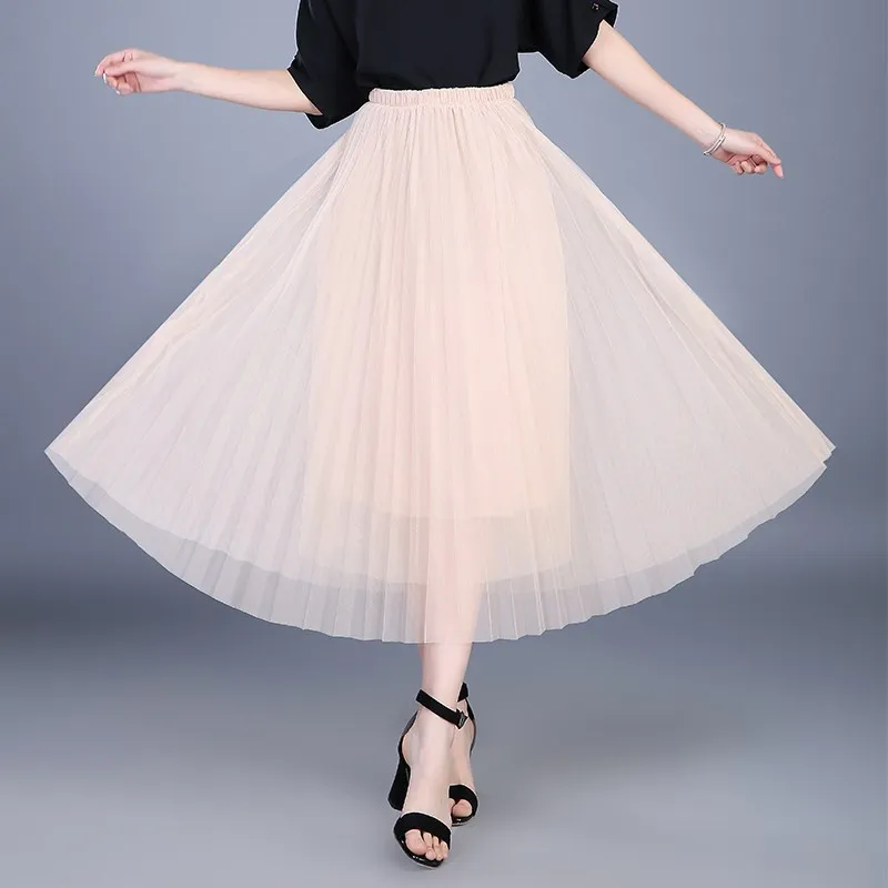 Buy Tulle Skirts Womens 2017 Summer Fashion High Waist