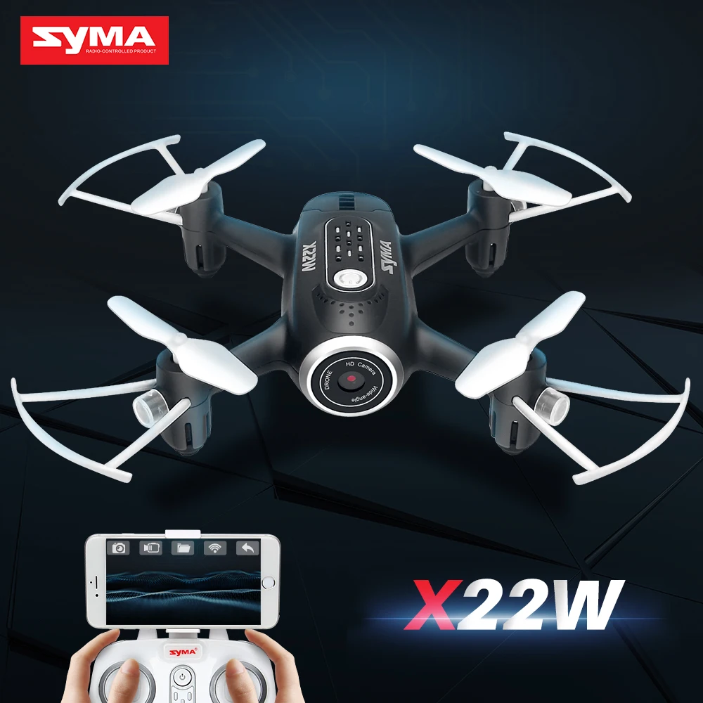 SYMA X22W Радиоуправляемый Дрон с камерой вертолет Квадрокоптер самолет FPV Wifi
