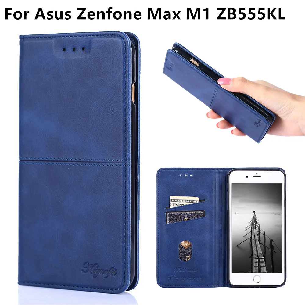 

Magnet Wallet Case For Asus Zenfone Max M1 ZB555KL Case Leather Flip Cover for Asus ZB555KL Cover Cases Mobile Phone Shell