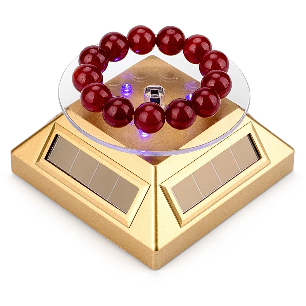 Solar Battery Powered Rotating Jewelry Display Stand  (1)