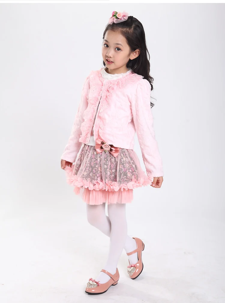 Для девочек одежда принцессы комплект Трикотажный кардиган Хлопковый джемер цветок юбка-пачка для девочек Демисезонный наборы