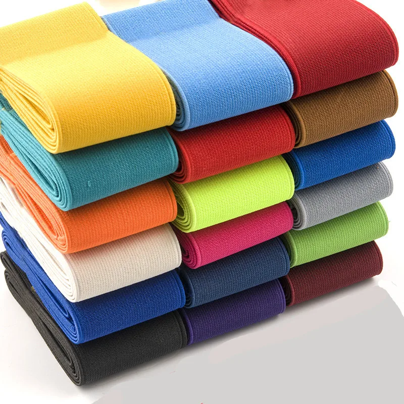 

1 M/roll 5CM Wide High Elastic Rubber Band Color Elastic Band Rubber Cord Thickened Corset belt Pants Skirt Sewing Accessories