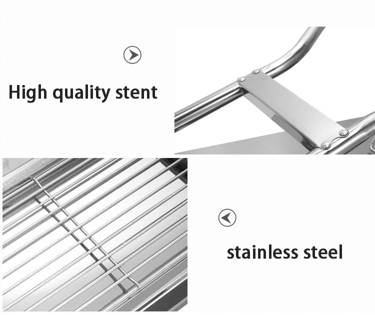 Нержавеющая сталь открытый барбекю грили Портативный Уголь открытый складной стеллаж бытовой для приготовления пищи Пикник барбекю кемпинг инструменты