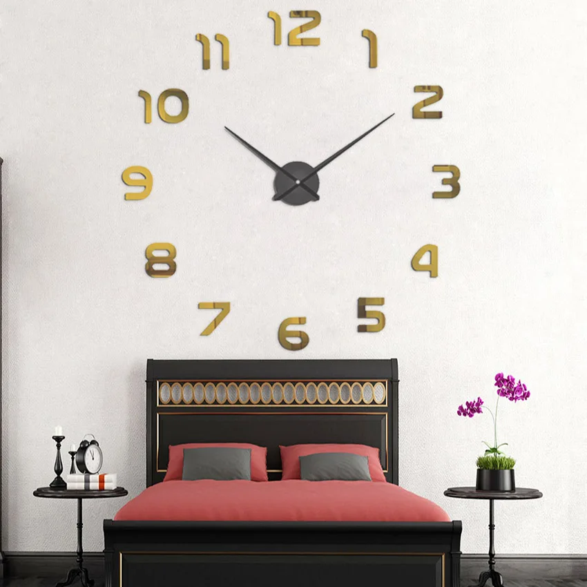 

New 9 mm Sheet Antique Style European Style Free Shipping Wall Clocks New Black Color Large Digitial Decoration Wall Clocks