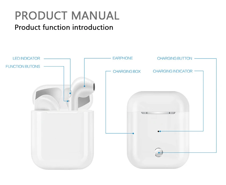 AMTERBEST I9S заказной продукт цветной рисунок Bluetooth наушники Близнецы Bluetooth стерео гарнитура наушники для bluetooth-устройства