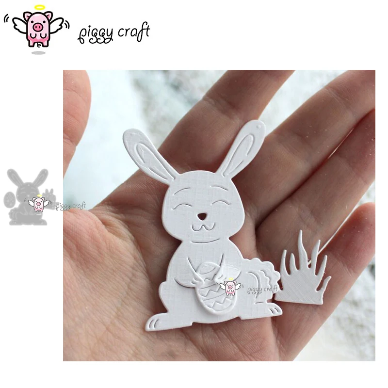 

Piggy Craft metal cutting dies cut die mold New Easter rabbit eggs Scrapbook paper craft knife mould blade punch stencils dies