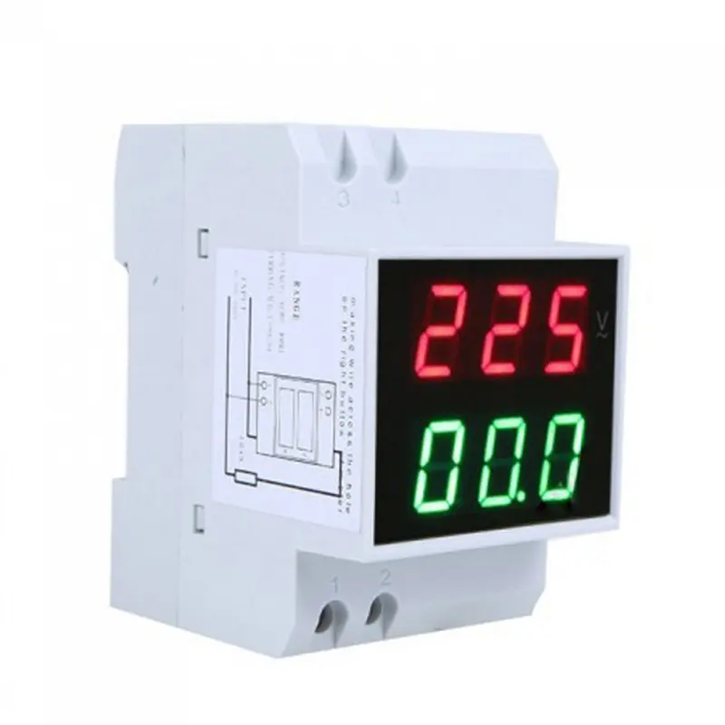 

LED Volt Amp Meter Display Ammeter Voltmeter Din Rail Active Power Factor Time Energy Voltage Current Tools