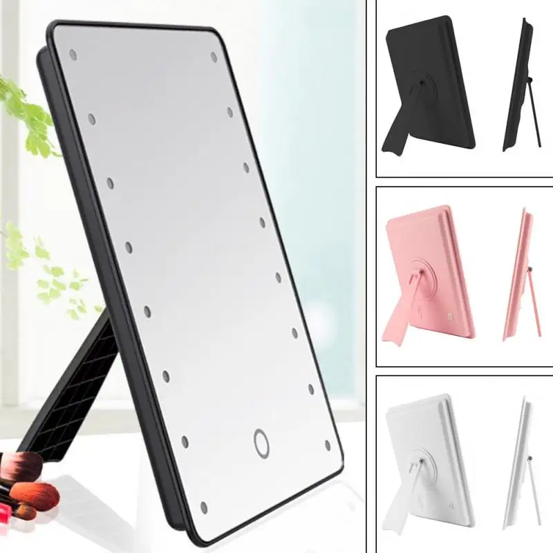 

2018 New LED makeup mirror folding vanity mirror stent mirror beauty with light Maquiagem LED Mirror