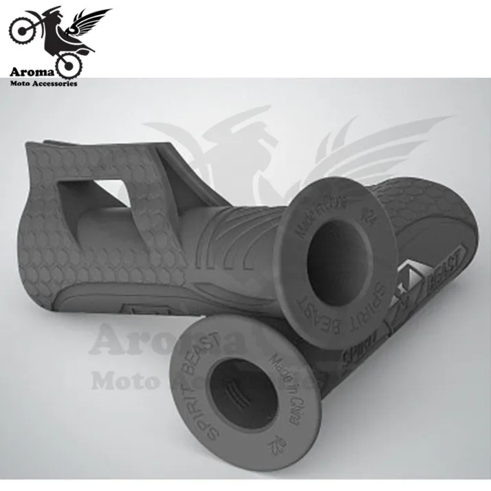 

red black rubber dirt pit bike motocross scooter motorcycle grip with booster motorbike handlebar 22mm 7/8" moto handle grips