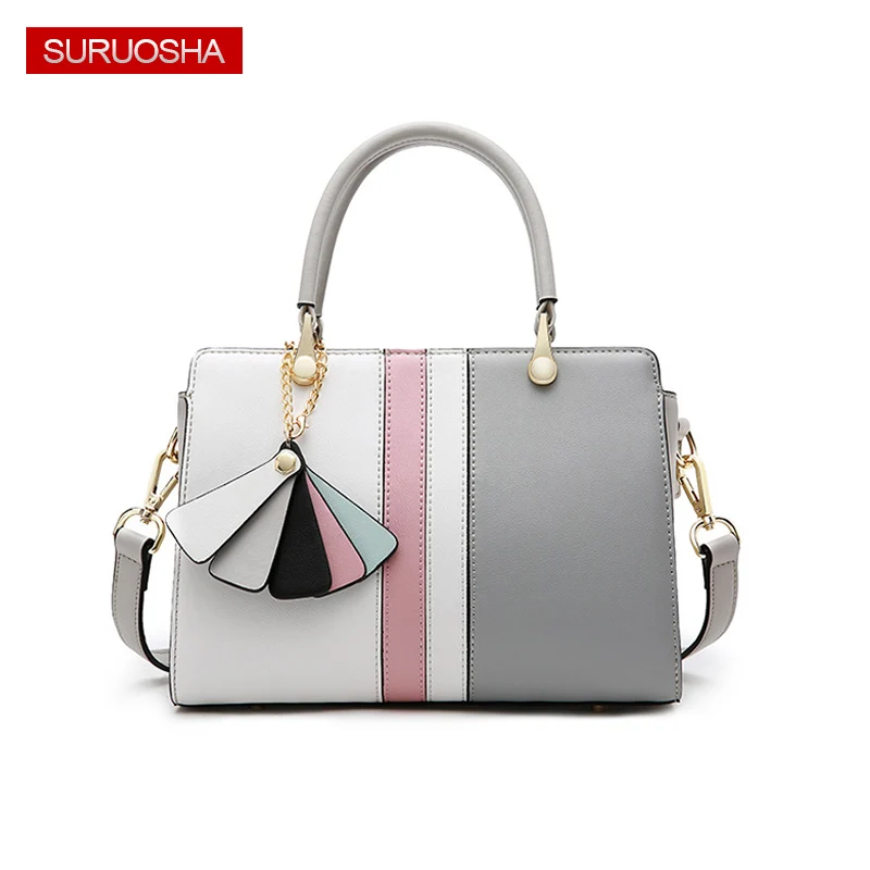 

Real Cow Leather Ladies Hand Bags Genuine Leather Women Panelled color Handbags Ladies Colorful Rainbow Bags for Girl