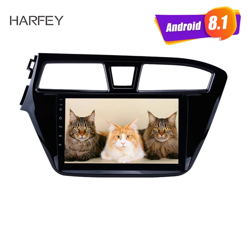 

Harfey car multimedia player 9" Android 8.1 Radio GPS Navigation for HYUNDAI I20 2014 2015 LHD with Bluetooth USB Music WIFI