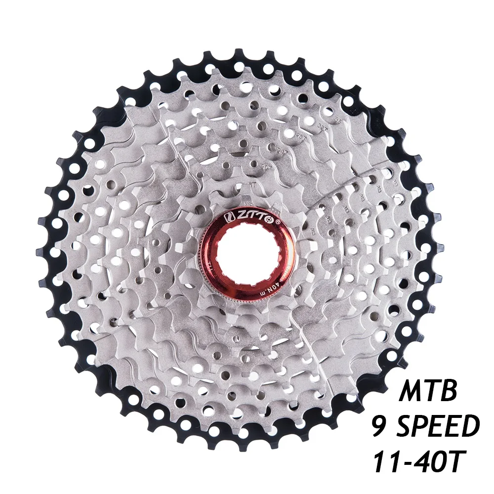

ZTTO 9 Speed Cassette 11-40T Wide Ratio for SHIMANO Hub Mountain Bike MTB Bicycle Compatible with Sunrace