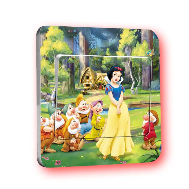 

Fast Shipping baby gift Decorative removable self-adhesive children bedroom wall decor kids princess switch stickers wall arts