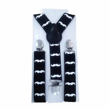 Cute Print Mustache Suspenders Belts For Kid Strap Adjustable Elastic Clip On Baby Boy Clothing Accessories