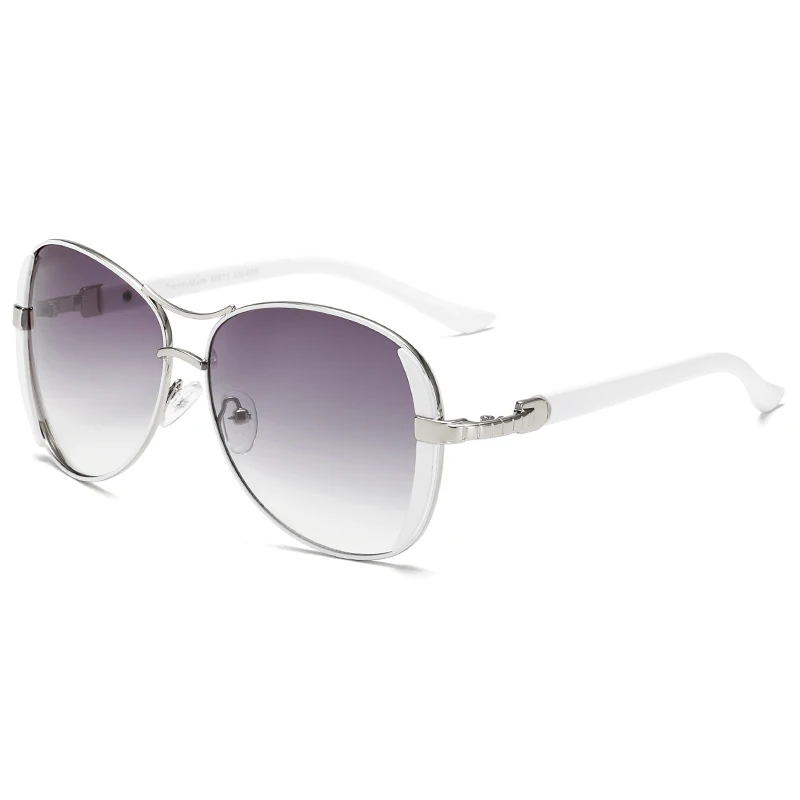 Новые Ретро женские солнцезащитные очки стимпанк фирменный дизайн Роскошные градиентные Двойные Лучи щит солнцезащитные очки Oculos De Sol UV400 - Цвет линз: C4 white frame