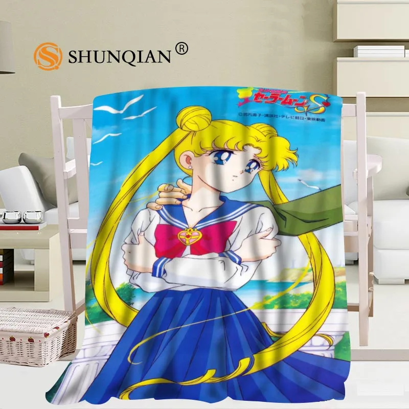 

Hot Sale custom Sailor Moon Blanket Manta Falafel Blanket Sofa/Bed/Plane Travel Bedding 56x80inch 50X60inch 40X50inch