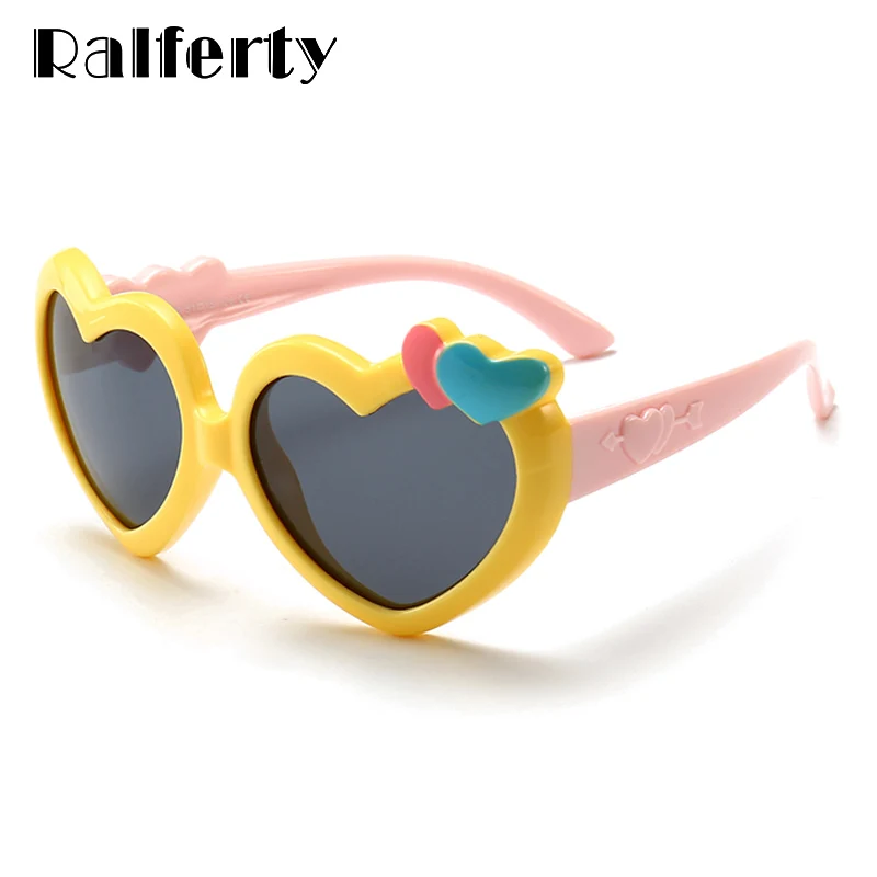 Ralferty 2018 солнцезащитные очки в форме сердца детские розовые для девочек UV400