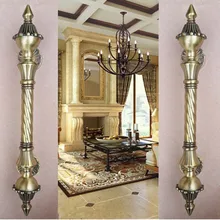 450mm vintage big gate handle Red bronze glass door handle antique brass wooden door pull 550mm Europe style door handles Retro