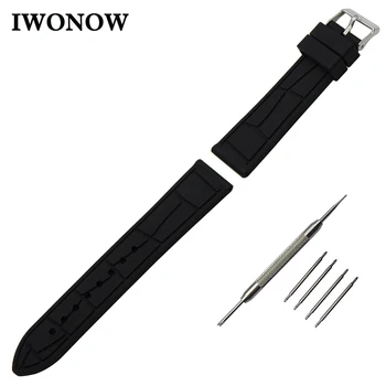 

Silicone Watch Band 22mm 24mm 26mm for Panerai Luminor Radiomir Stainless Steel Pin Clasp Strap Rubber Wrist Belt Bracelet Black