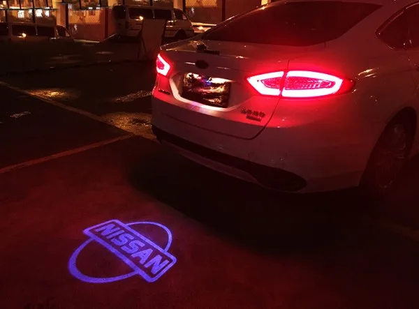 Автомобиль проекция ЛОГОТИПА свет лампы анти столкновение LED сигнальная лампа