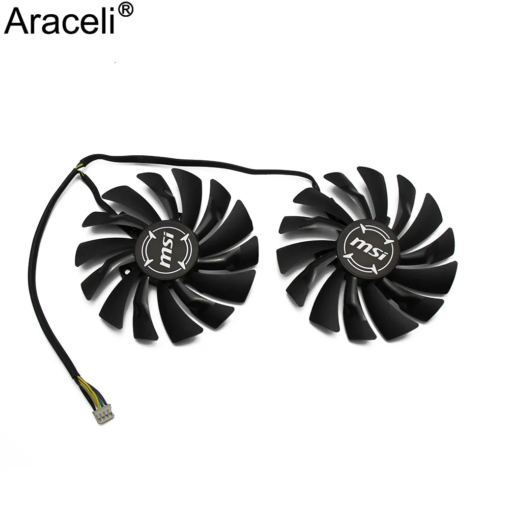 

2pcs/lot P104-100 MINER GTX 1080/1070/1060 fan For msi GTX1080 GTX1070 ARMOR 8G OC GTX1060 Graphics Card GPU cooling Fan
