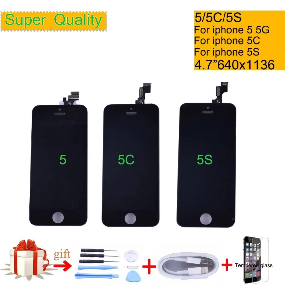 

LCD Display For iphone 5 5G 5C 5S Display Touch Screen Digitizer Panel Replacement Assembly for iPhone 5S monitor LCD Complete