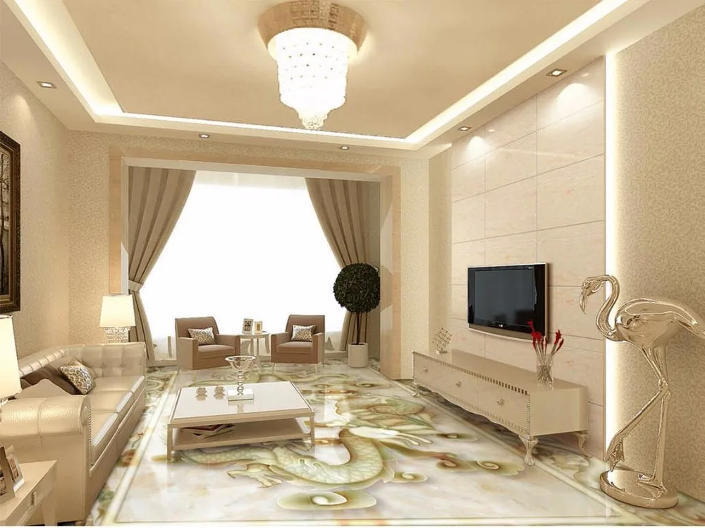 3d floor painting wallpaper Jade relief 3D flooring 3d bathroom wallpaper waterproof