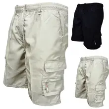 Для мужчин шорты-карго эластичные шорты летние рабочие повседневные штаны