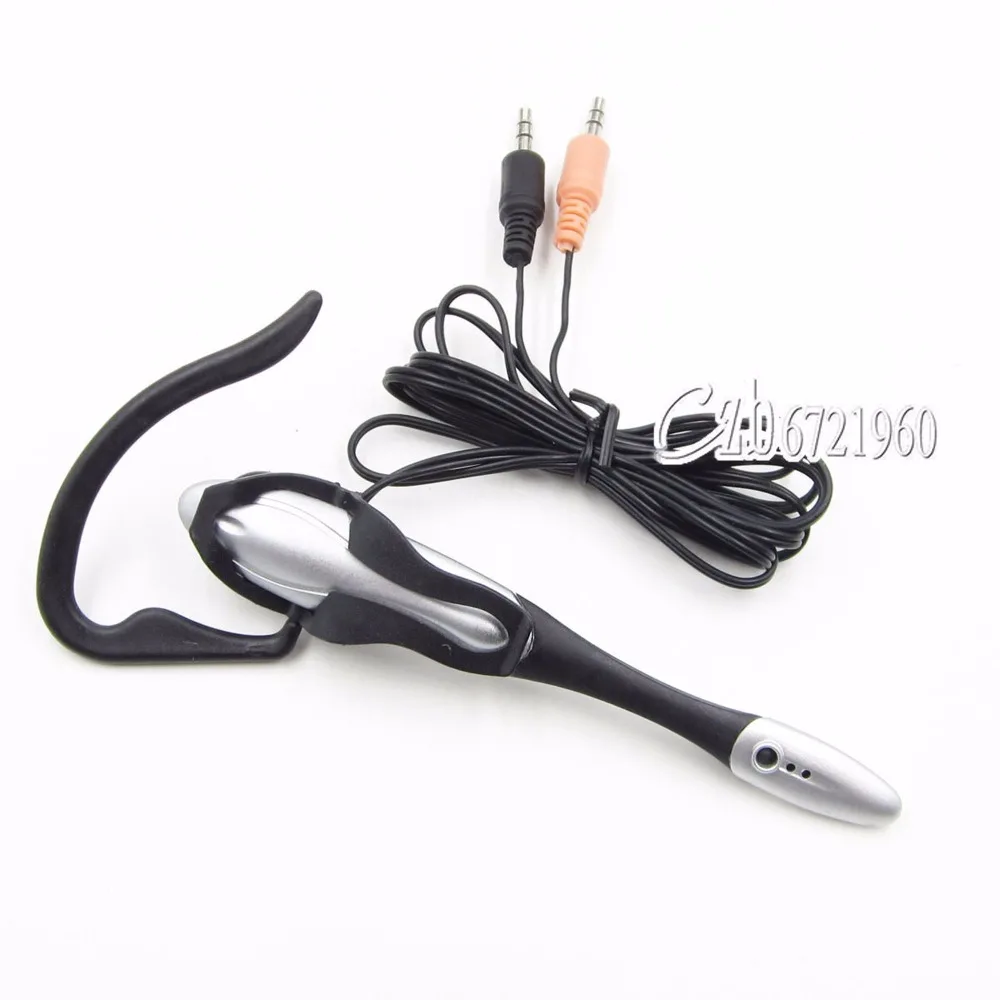Headphone Microphone 3.5mm Ear Hook Stereo Single Side with For PC