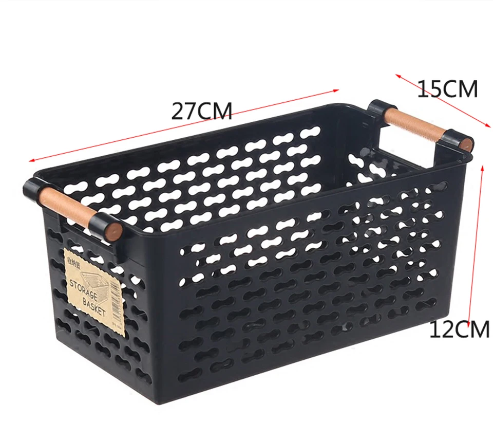 Простая модная пластиковая корзина для хранения косметики для ванной комнаты, маленькая корзина-органайзер для хранения кухонных мелочей, портативная коробка для хранения
