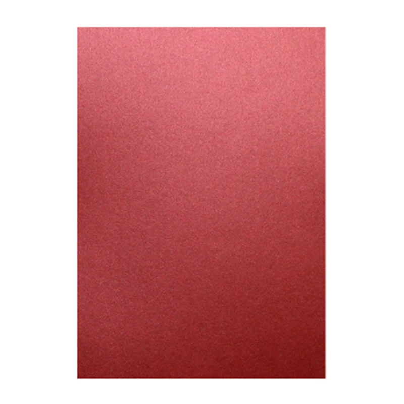 50 шт./лот A4 Размер 21*29,7 см 250gsm A5 жемчужная бумага двойная жемчужная бумага 11 цветов на выбор, DIY коробка подарочная упаковка - Цвет: red