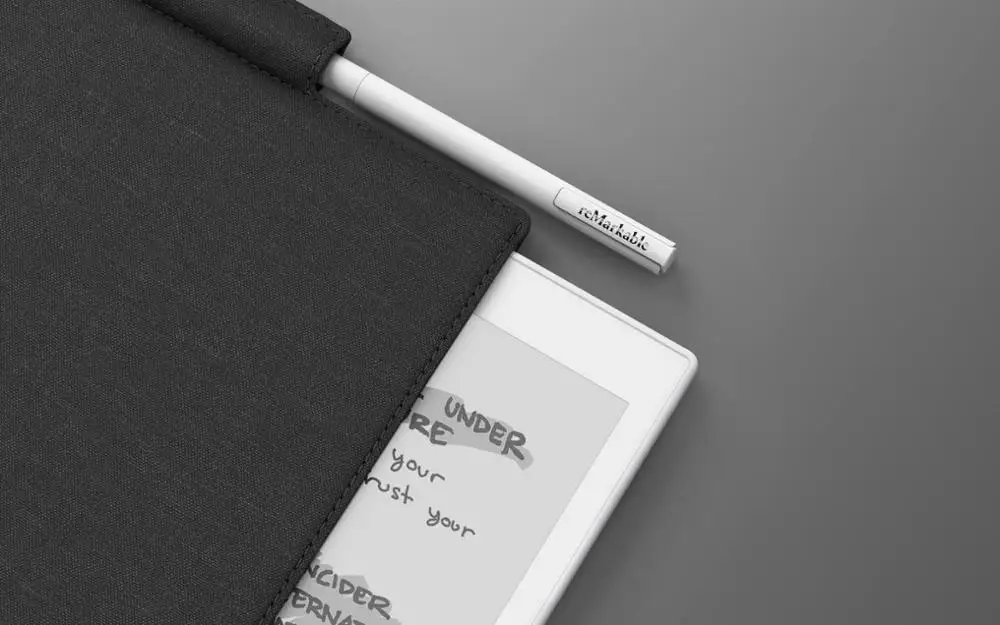 

2019 New orignal Case for Remarkable 10.3'' Electronic Paper Book Cover Leather Grain Hand Support with Pen insert Leather Cover