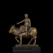 ATLIE бронзовая знаменитая древнегреческая мифологическая скульптура классическая Европа и бык бронзовая статуэтка Статуэтка для гостиной