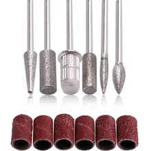 NERTYyyyu! 6 шт./кор. дизайн ногтей сверла и Шлифовальные полосы для маникюрный набор ногтей электрическая пилка металл бит