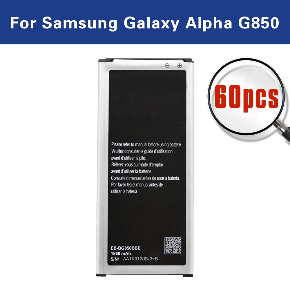 60 шт. аккумулятор для Samsung GALAXY Alpha G850M G850T G850Y G8508S G850A G850K G8509V G850F | Мобильные телефоны
