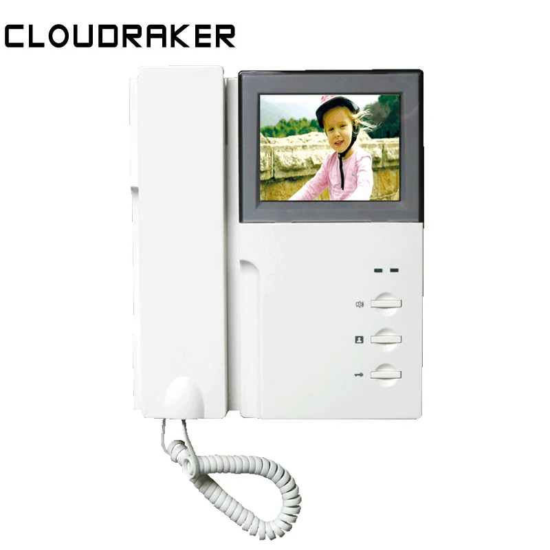 CLOUDRAKER 4,3 "ЖК-видеодомофон дверной звонок видео дверной телефон система двухстороннее аудио с трубкой