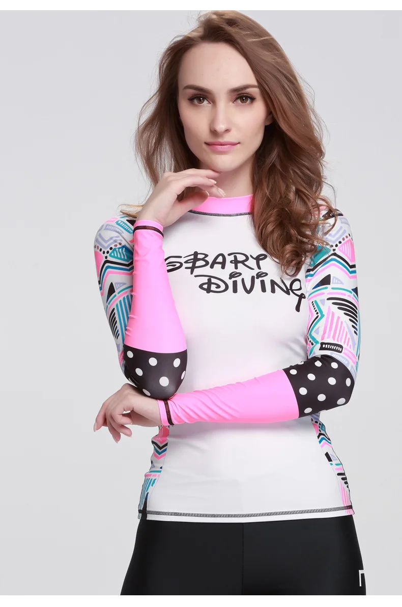 Sbart scuba diving t shirt womens surf suit windsurfing long swim top