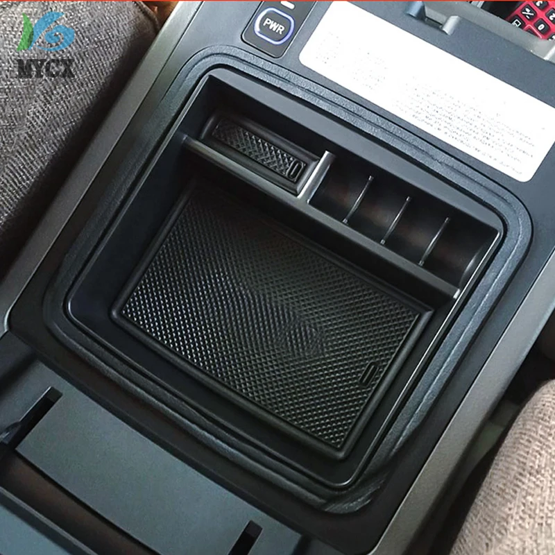 

Non-Slip Central Armrest Container Stowing Box Refrigerator Cover Mat For toyota Land Cruiser Prado FJ150 FJ 120 FJ120 2003-2019