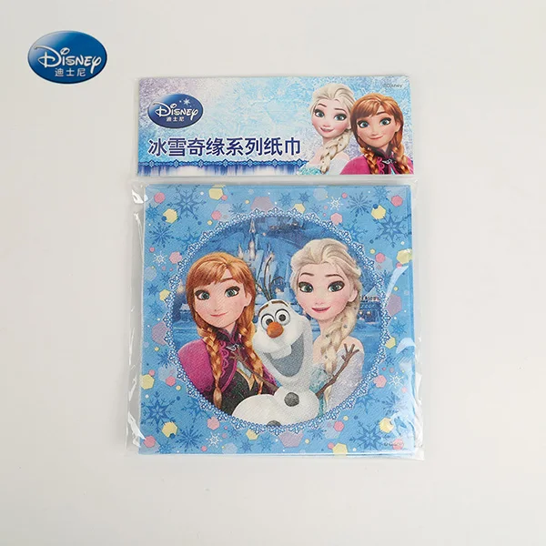 10Pcs/Pack Disney Frozen Party Paper Towel Elsa Napkins Party Decor Happy Birthday Favors Party Tableware Supplies Girls Favor zbfrozen-napkin
