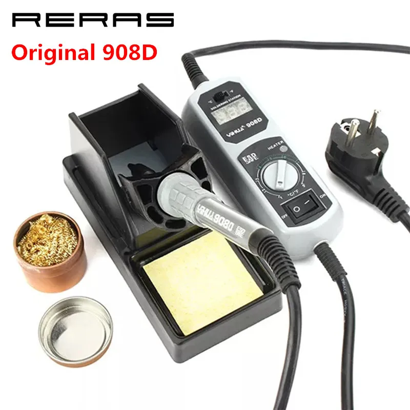 

Original YIHUA 908D 220V 60W Soldering Iron Upgraded EU Plug LED Display Digital Soldering Station Holder Set of Tools Tool Kit