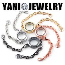 Shuyani 10 шт./лот сплав стекло подвешиваемый кулон Подвески Браслет Простой Круглый жизни памяти браслет с медальоном браслеты