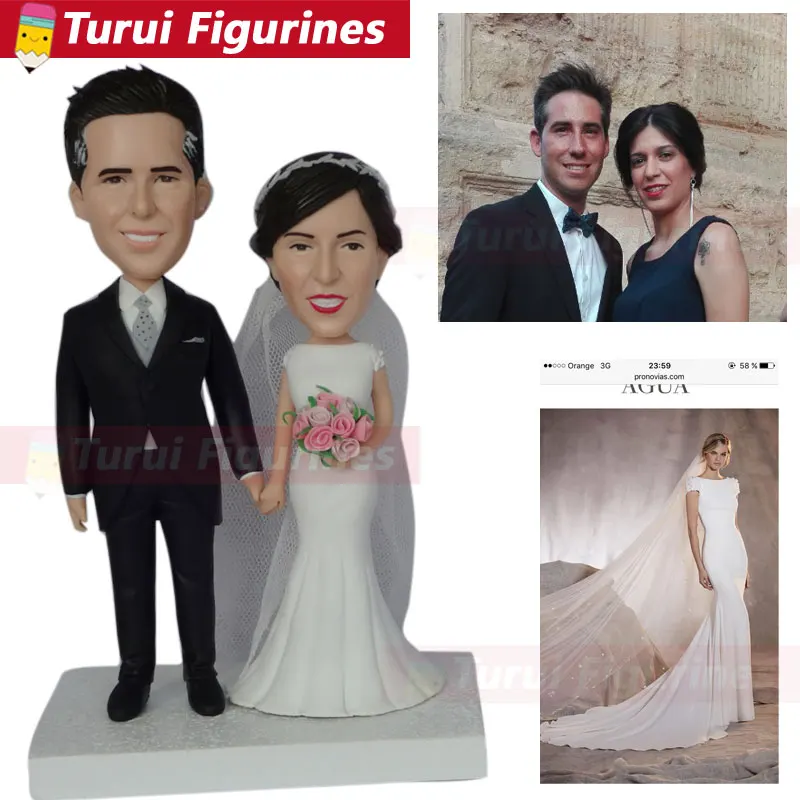 

Cute Mini Figurines wedding cake toppers silhouette wedding cake toppers figurines photo to cake topper personalized suppliers