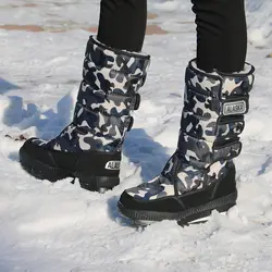 EUR35-47 Нескользящие мужские зимние сапоги непромокаемые зимние 2018 теплая обувь botas nieve mujer непромокаемые morados