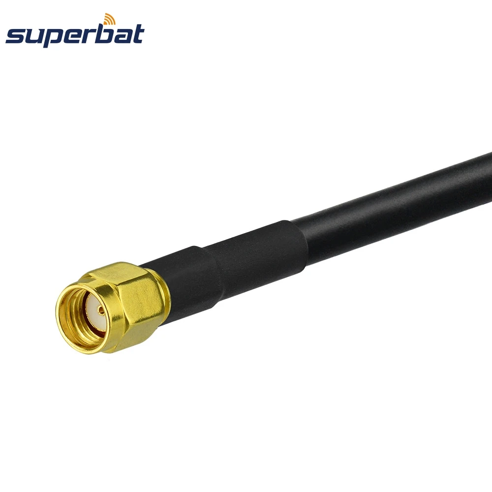 Right Angle SMA to RP SMA Male Extension Cable 25cm RG58