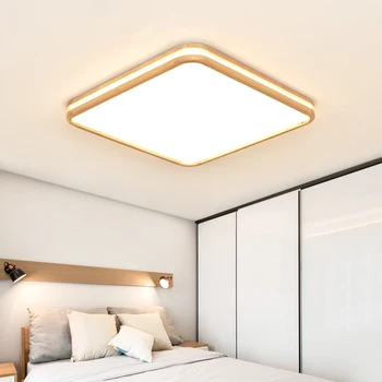 

Nordic ultra thin led living room study room bedroom log ceiling light