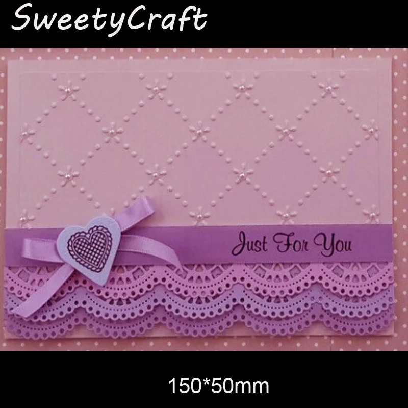 

Metal Cutting Dies New 2018 Lace Edge Border Dies Scrapbooking Stamps Crafts Embossing Christmas Die Cut Card Making StencilS