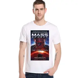 Игры Для мужчин белый RPG игра печатных Homme футболка N7 Mass Effect футболка Для мужчин Роскошные Топ брендовая одежда прямые продажи с фабрики m10-8